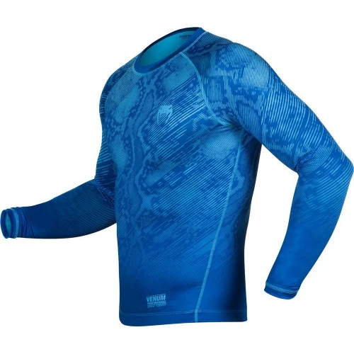 Компрессионная футболка Venum Fusion Compression T-shirt Blue Long Sleeves (HK-VENUM-2079-BL-XS) - изображение 5
