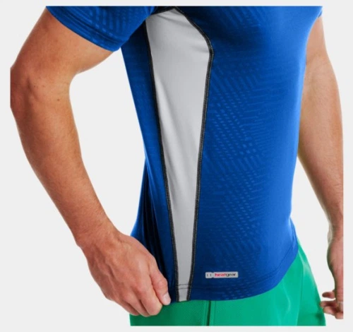 Футболка Under Armour HeatGear Sonic Printed Fitted Short Sleeve (1236940-486-M) - изображение 4