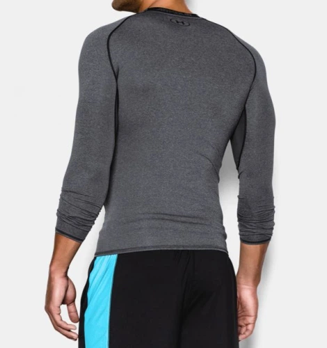 Компрессионная футболка Under Armour HeatGear Compression Long Sleeve Carbon (1257471-090-S) - изображение 3