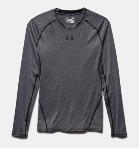 Компрессионная футболка Under Armour HeatGear Compression Long Sleeve Carbon (1257471-090-S) - изображение 4