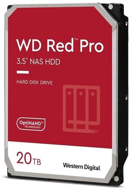 Жорсткий диск Western Digital Red Pro 20TB 7200rpm 512MB WD201KFGX 3.5 SATA III - зображення 2