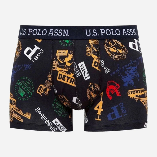 Набор трусов-боксеров мужских US Polo Assn 80476 S 2 шт Printed-Navy (8680557389142) - Фото 4 Набор трусов-боксеров мужских US Polo Assn 80476 S 2 шт Printed-Navy (8680557389142) - изображение 4