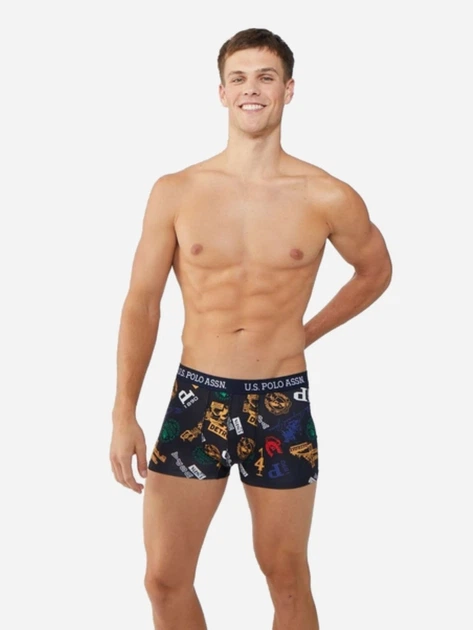 Набор трусов-боксеров мужских US Polo Assn 80476 S 2 шт Printed-Navy (8680557389142) - Фото 2 Набор трусов-боксеров мужских US Polo Assn 80476 S 2 шт Printed-Navy (8680557389142) - изображение 2