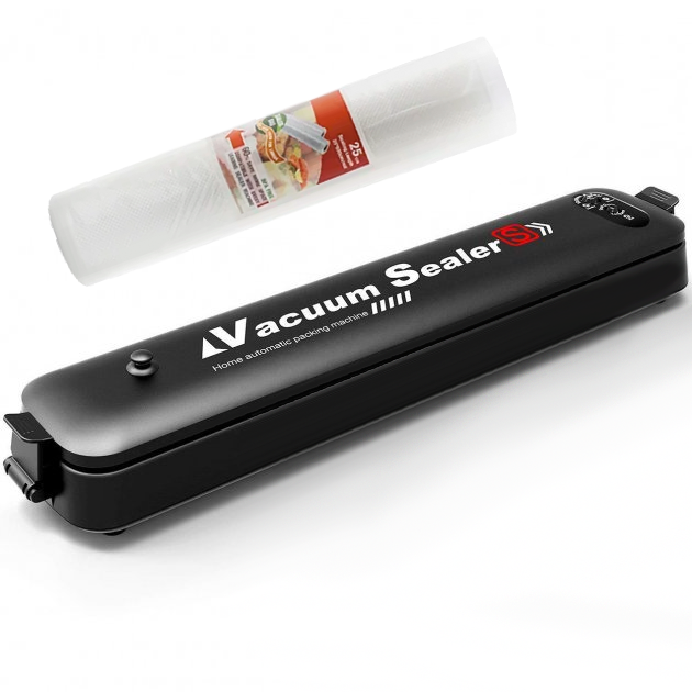 Автоматический вакууматор UKC Vacuum SeaIer-S-90W упаковщик для длительного хранения продуктов Черный + Рулон пакетов 25х500см - изображение 10