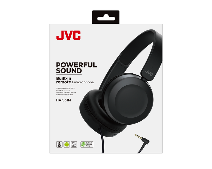 Słuchawki JVC HA-S31M-B Czarne - obraz 7