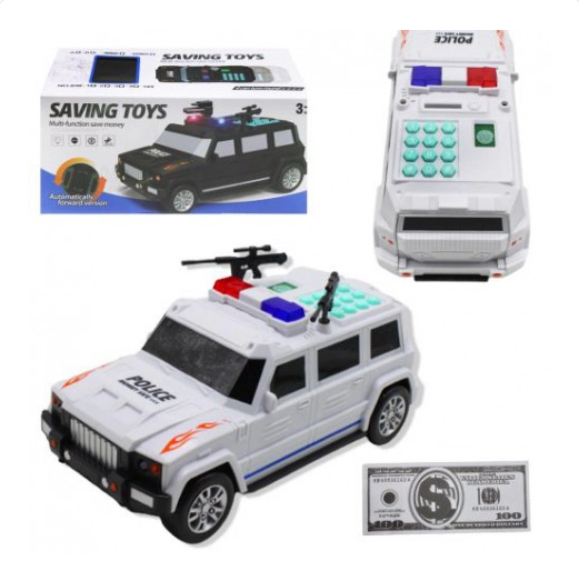 Копилка-сейф машина полиции Home Security Сash Truck Белая - Фото 2 Копилка-сейф машина полиции Home Security Сash Truck Белая - изображение 2