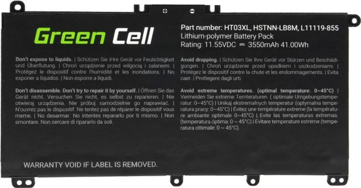 Bateria Green Cell do laptopów HP 11,55 V 3400 mAh (HP163) - obraz 2