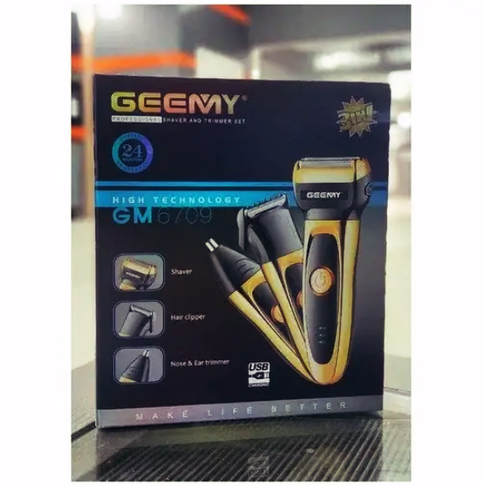 Профессиональный шейвер триммер Geemy GM 6709 3 в 1 для бороды носа и ушей - Фото 2 Профессиональный шейвер триммер Geemy GM 6709 3 в 1 для бороды носа и ушей - изображение 2