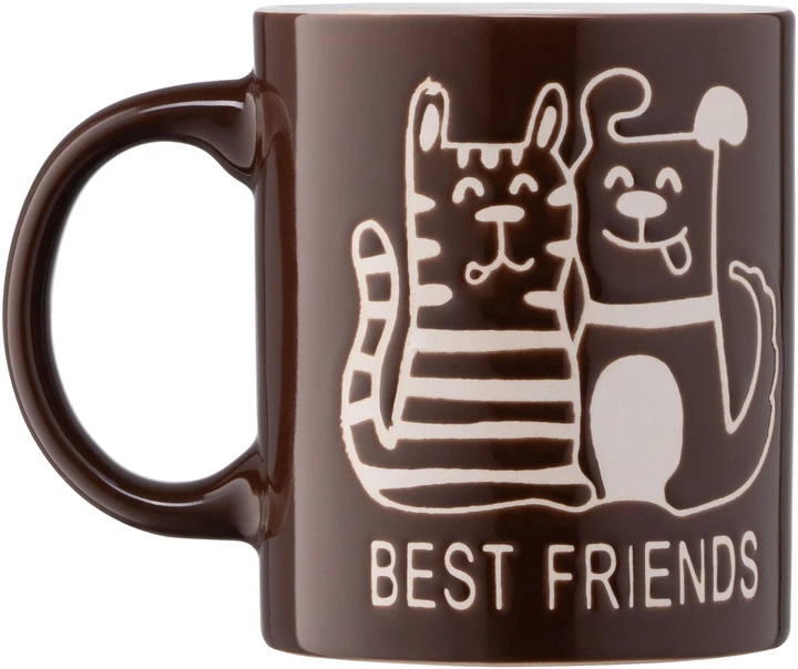Чашка ARDESTO Best Friends 330 мл Коричнева (AR3471BR) - зображення 3