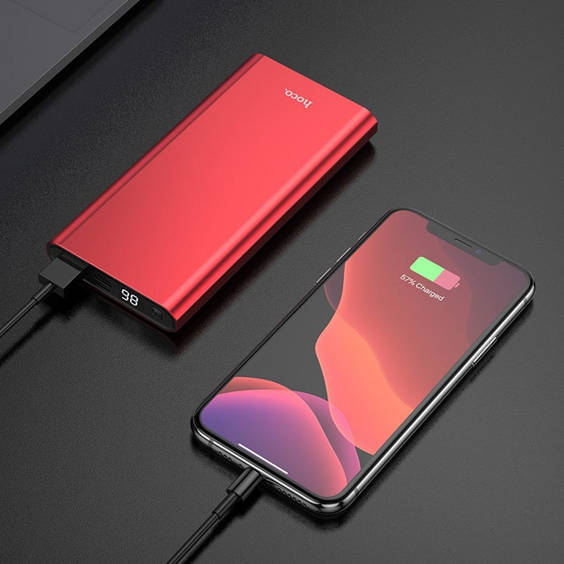 Повербанк Hoco J68 портативная батарея (10000 mAh, 1USB + Micro + Type ...