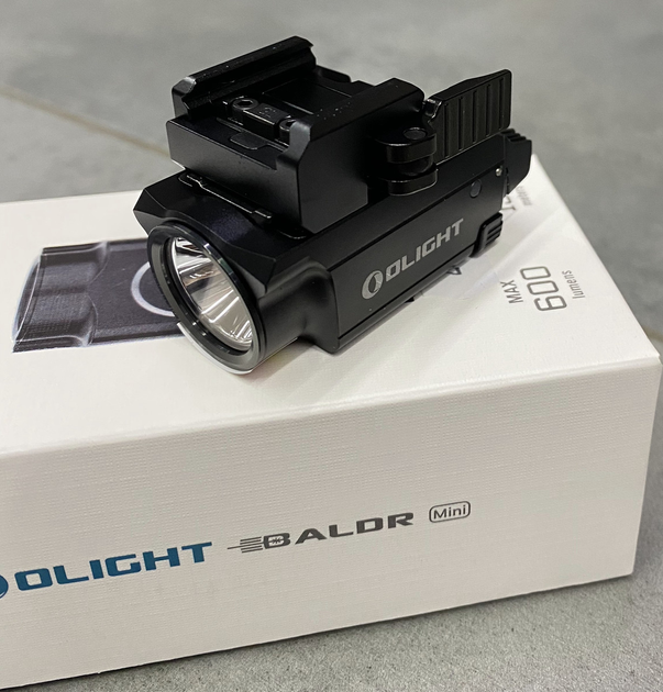 Ліхтар на зброю Olight Baldr RL Mini Чорний, на планку Picatinny/Weaver, тактичний ліхтар на зброю - зображення 1