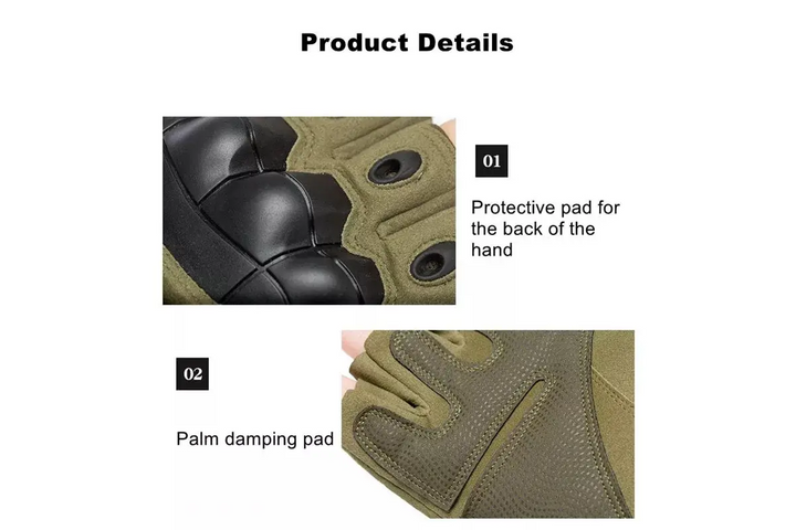 Тактичні рукавички Олива XL - изображение 2