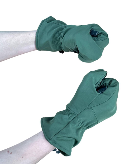 Зимові тактичні рукавиці Soft-shell Олива розмір ХL - зображення 2