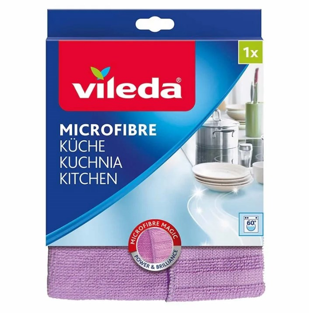 Serwetka Vileda 2w1 Mikrofibra Kuchenna 32x32 cm (168876) - obraz 1