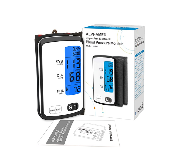 Медичний автоматичний розумний тонометр Alphamed U80M з Bluetooth та великою манжетою для інтелектуального контролю показників тиску та пульсу - зображення 16