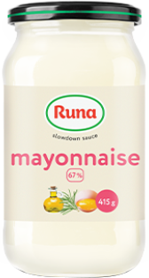 Упаковка майонеза Руна 67% жира 415 г х 12 шт (4820015948441) - Фото 2 Упаковка майонеза Руна 67% жира 415 г х 12 шт (4820015948441) - изображение 2