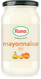 Упаковка майонеза Руна 50% жира 420 г х 12 шт (4820015948434) - изображение 2