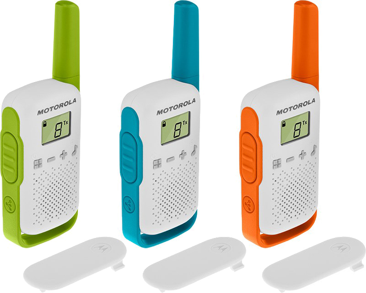 Walkie-talkie Motorola Talkabout T42 3 szt. Niebieski / Zielony / Pomarańczowy / Biały (MOTO42T) - obraz 1
