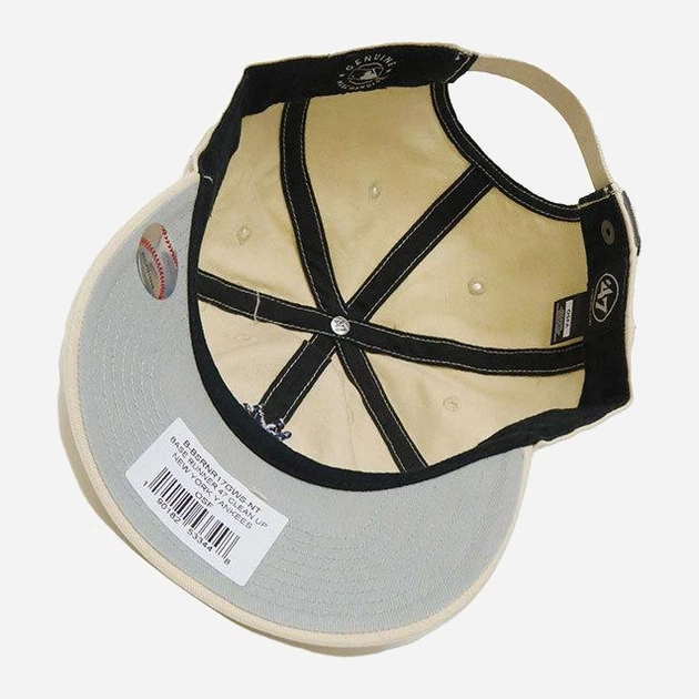 Кепка летняя 47 Brand NEW YORK YANKEES BASE RUNNER B-BSRNR17GWS-NT One SizeFA Бежевая (190182533448) - изображение 3