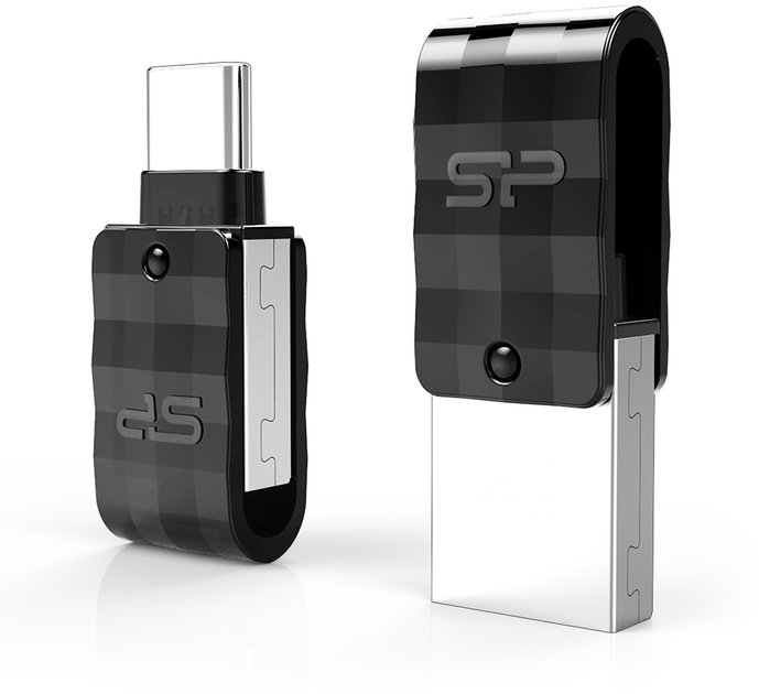 Pendrive Silicon Power Mobile C31 128 GB USB 3.2/Type-C Czarny (SP128GBUC3C31V1K) - obraz 4