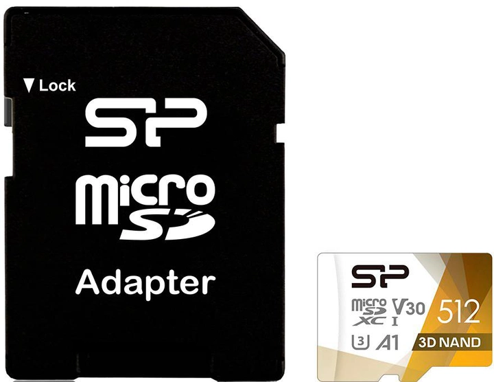 Silicon Power Superior Pro microSDXC 512GB V30 UHS-I U3 A1 + adapter (SP512GBSTXDU3V20AB) - obraz 1