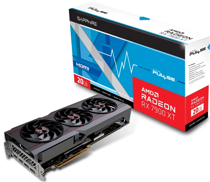 Видеокарта Sapphire PCI-Ex Radeon RX 7900 XT PULSE 20GB GDDR6