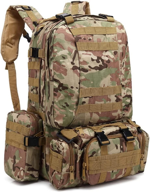 Рюкзак тактический с подсумками Armory Tactics-Camo армейский, военный, 55л, стропы MOLLE, для ЗСУ - изображение 2
