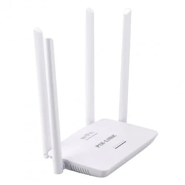 Роутер маршрутизатор WiFi Pix-Link 4xLAN/1xWAN 802.11n, 2.4GHz 300 Mbps 4*5dBi антени Білий - зображення 2