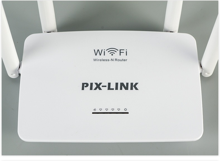Роутер маршрутизатор WiFi Pix-Link 4xLAN/1xWAN 802.11n, 2.4GHz 300 Mbps 4*5dBi антени Білий - зображення 9