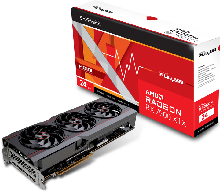 【Sapphire】PULSE AMD Radeon RX 7900 XTX Видеокарта Sapphire PCI-Ex Radeon RX 7900 XTX PULSE 24GB