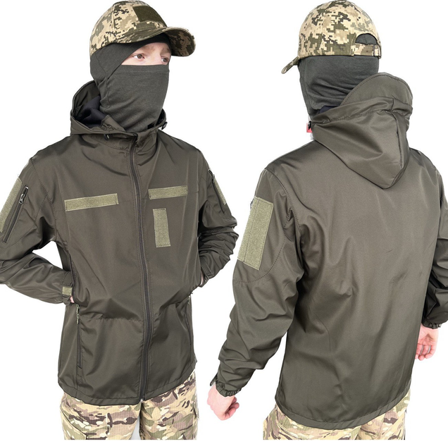 Куртка тактична олива літня soft shell, Водонепроникна тактична куртка НГУ 56р. - зображення 1