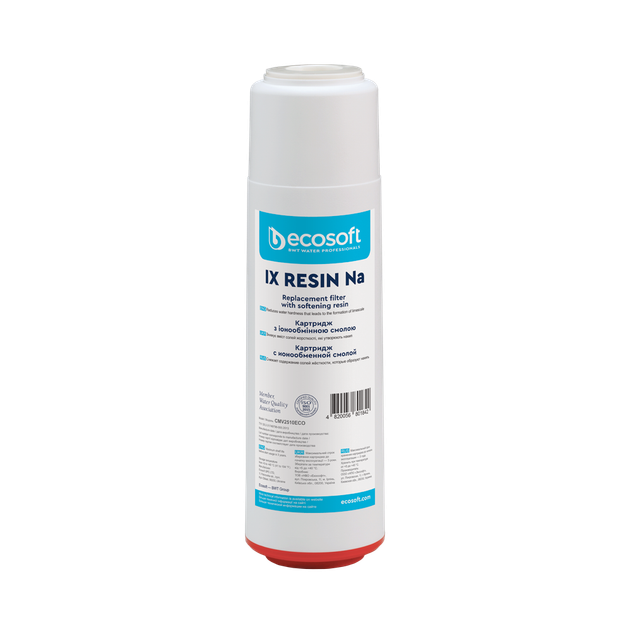 Картридж з іонообмінною смолою ( Na+) Ecosoft 2,5"х10" - Фото 1 Картридж з іонообмінною смолою ( Na+) Ecosoft 2,5"х10" - зображення 1