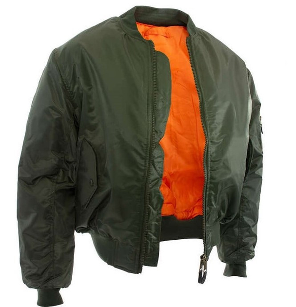 Двусторонняя куртка Mil-Tec олива 10403001 бомбер ma1 размер XL - изображение 1