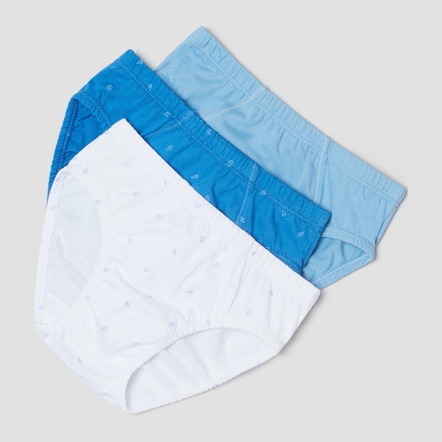 Zestaw 3 majtek dziecięcych OVS 1596723 116 cm biało-niebieski (8056608984534) - obraz 1