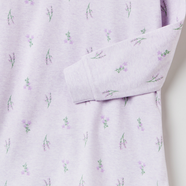 Піжама дитяча (футболка з довгими рукавами + штани) OVS 1630044 110 см Violet Melange (8052147518407) - зображення 2