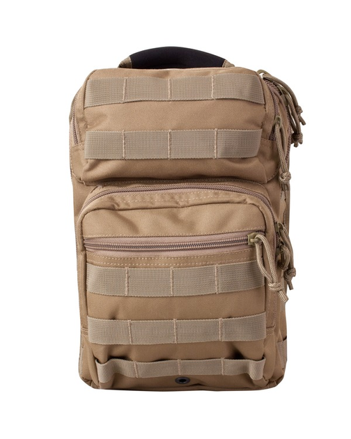 Рюкзак тактический однолямочный Kombat UK Mini Molle Recon Shoulder Bag 10л Койот (1000-kb-mmrsb-coy) - изображение 1