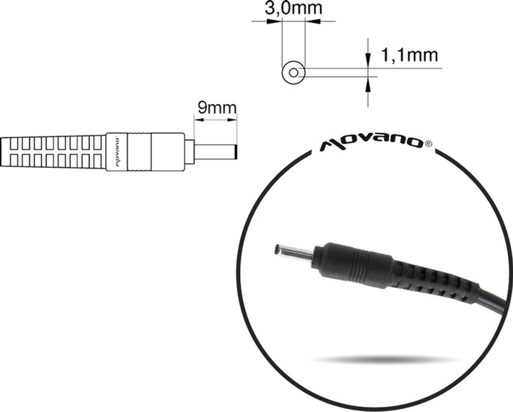 Блок живлення Mitsu для ноутбука Samsung 19V 2.1A (3.0x1.1) (5ZM049) - зображення 2