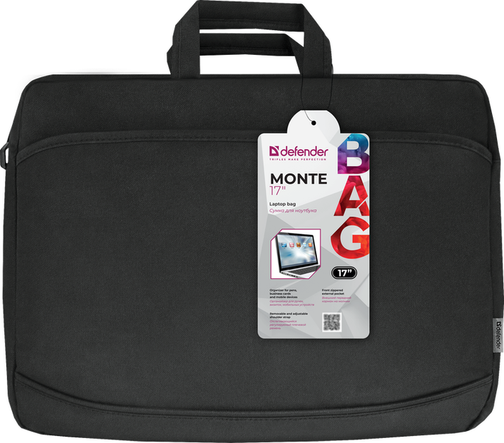 Сумка для ноутбука Defender Monte 17'' Black (4714033260657) - Фото 4 Сумка для ноутбука Defender Monte 17'' Black (4714033260657) - изображение 4