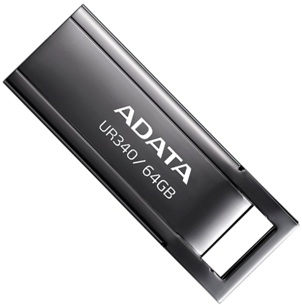 ADATA UR340 64GB USB 3.2 Black (AROY-UR340-64GBK) - зображення 1