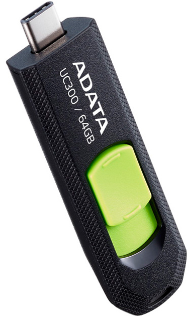 ADATA UC300 64GB Type-C Black-Green (ACHO-UC300-64G-RBK/GN) - зображення 3