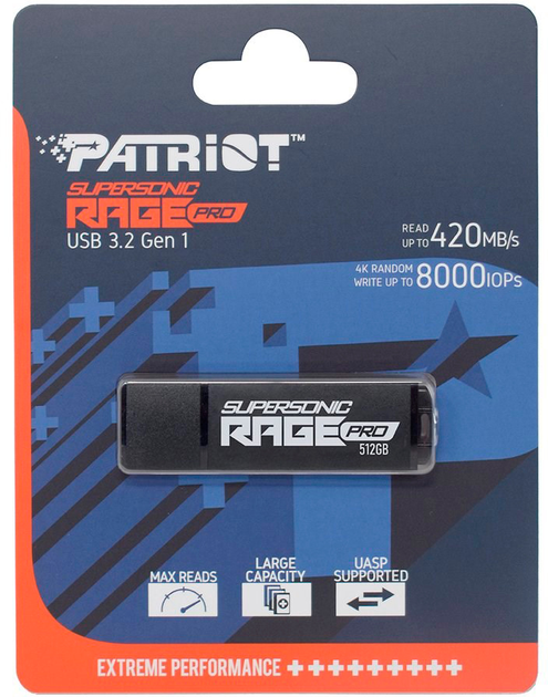 Pendrive Patriot Rage Pro 512 GB USB 3.2 Czarny (PEF512GRGPB32U) - obraz 2