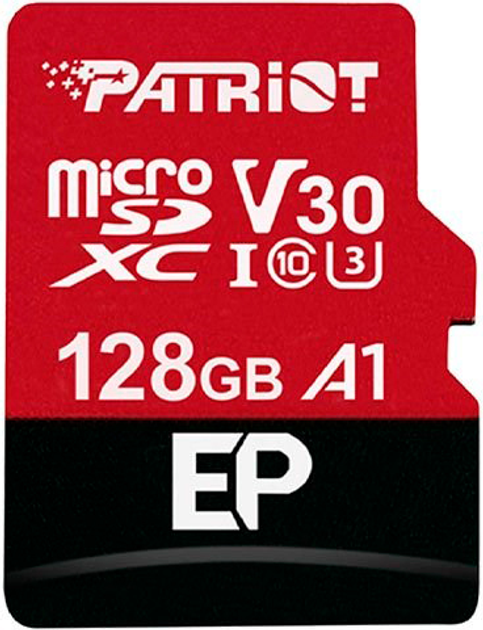 Patriot EP Pro microSDXC 128 GB UHS-I A1 U3 V30 (PEF128GEP31MCX) - obraz 1