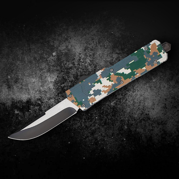 Нож Выкидной Фронтальный Камуфляж Пиксель (Military) - изображение 2