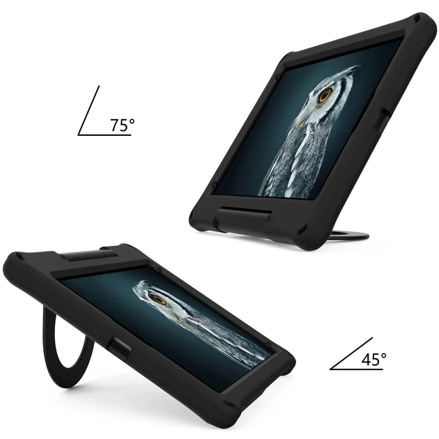 Чехол STR EVA Apple iPad 7 (10.2" экран) детский с кольцом для ношения и подставкой Black - Фото 4 Чехол STR EVA Apple iPad 7 (10.2" экран) детский с кольцом для ношения и подставкой Black - изображение 4