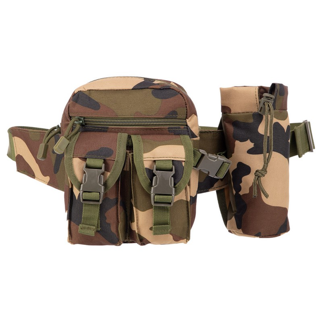 Сумка тактическая на пояс AOKALI Outdoor A33 4L Camouflage CP с карманами для воды и регулятором длины - изображение 1