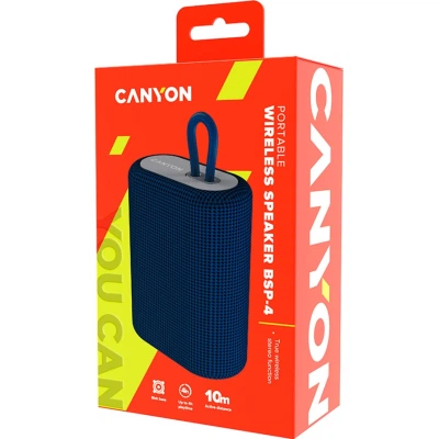 Акустическая система Canyon BSP-4 Bluetooth Blue (CNE-CBTSP4BL) - Фото 4 Акустическая система Canyon BSP-4 Bluetooth Blue (CNE-CBTSP4BL) - изображение 4