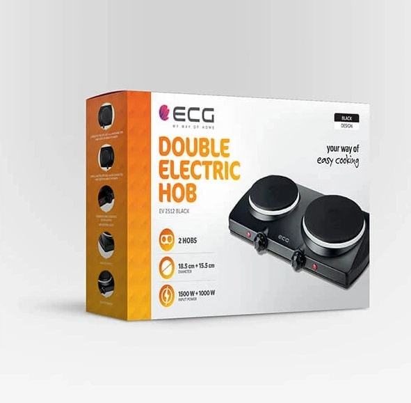 Настольная электрическая плита ecg ev 2512 Black - изображение 7