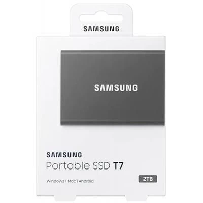 SSD накопитель Samsung t7 2tb usb 3.2 Grey (mu-pc2t0t/ww) - изображение 8