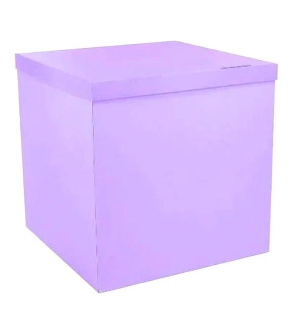 Коробка сюрприз, 70*70*70 см., колір - лаванда - Фото 1 Коробка сюрприз, 70*70*70 см., колір - лаванда - зображення 1