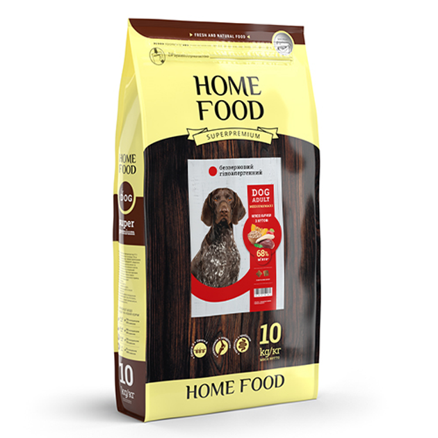 Корм Home Food «Мясо утки с нутом» сухой гипоаллергенный для взрослых ...
